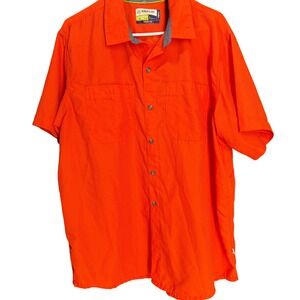 Magellan‎ Outdoors Adventure Gear Mens Large Orange MagWick Short Sleeve Shirt L